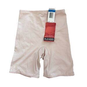 Flexees 3740 Tummy Thigh Control Panty Shaper XL Beige No Show Shapewear NWT***